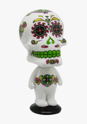White Day of the Dead Bobblehead
